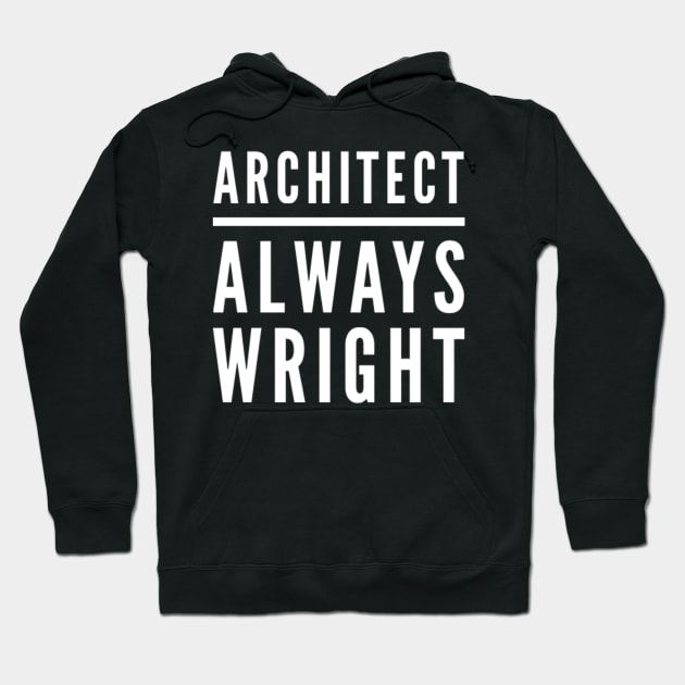 Architect, always Wright! Hoodie by SLGA Designs